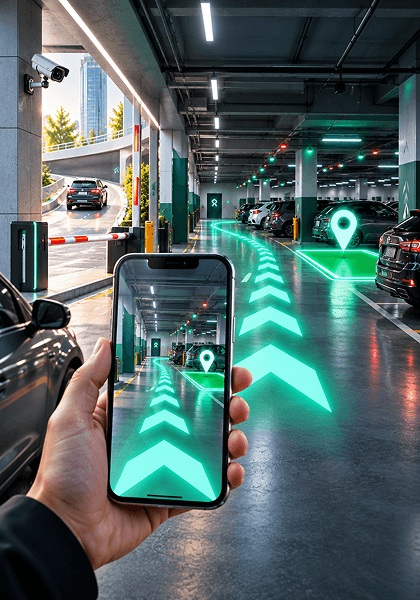 How AR Can Guide Drivers From Entrance to Parking Space